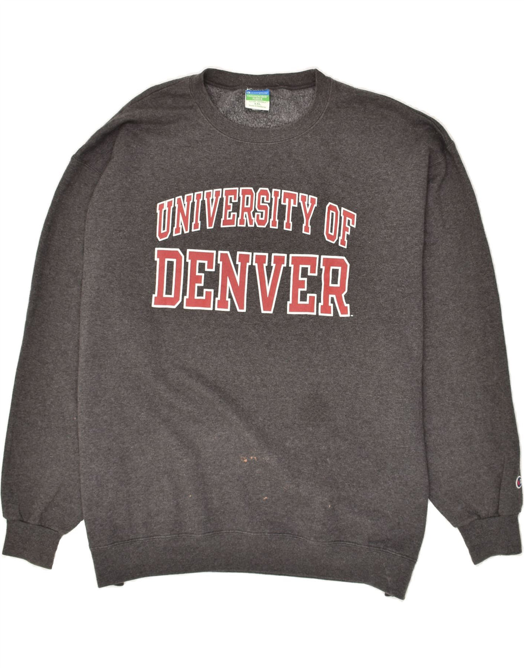 CHAMPION Mens Denver Graphic Sweatshirt Jumper 2XL Grey Cotton Vintage Champion and Second-Hand Champion from Messina Hembry 