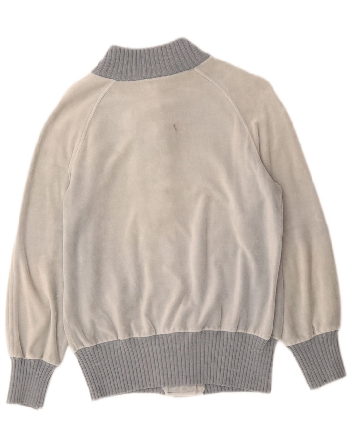 Vintage Womens Velour Cardigan Sweater IT 42 Medium Grey