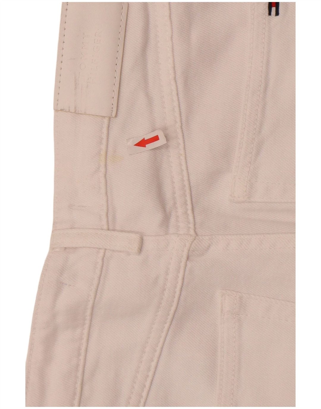 Tommy Hilfiger Womens Straight Jeans W27 L30 White Cotton