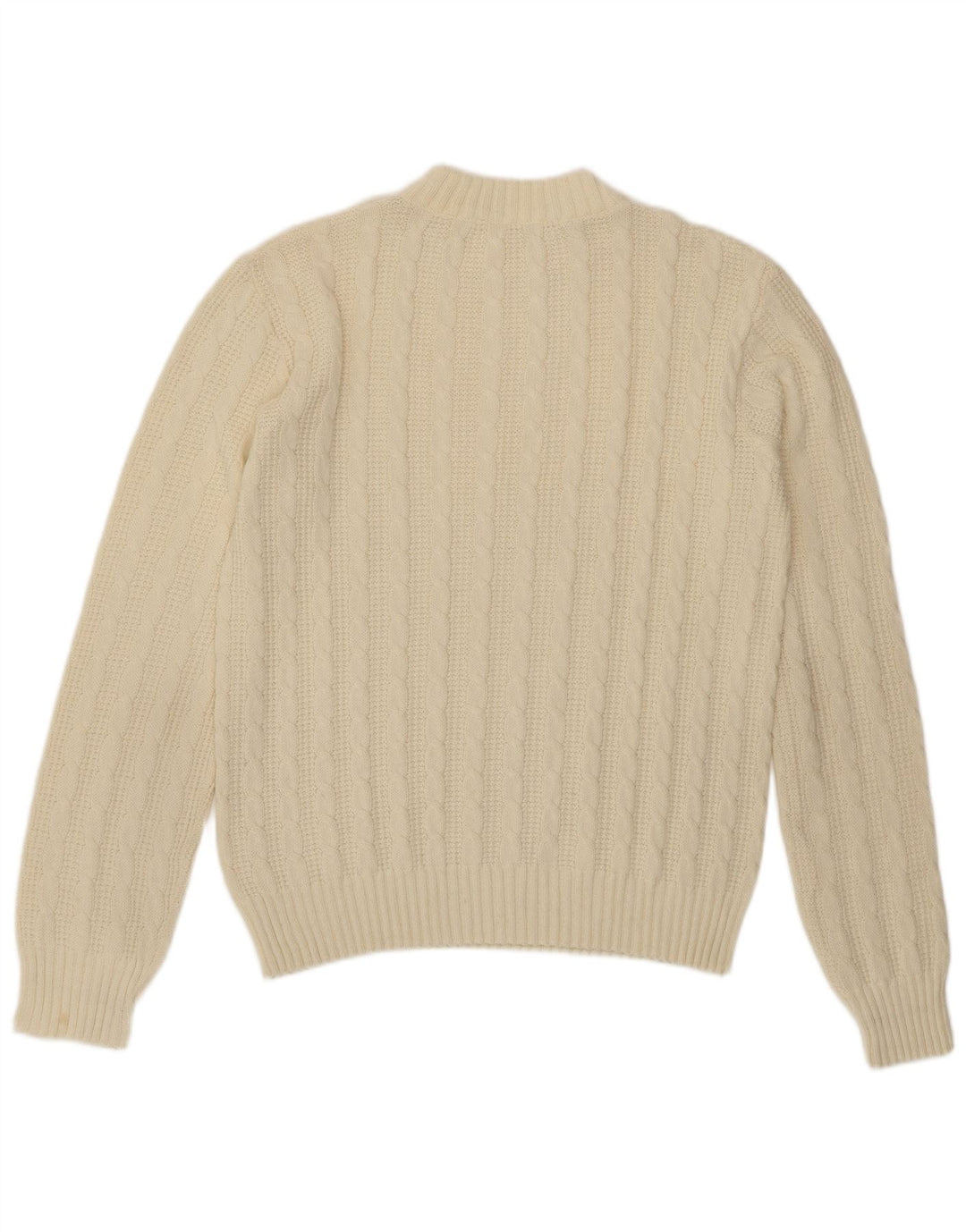 Maglione girocollo da uomo vintage color bianco sporco medio