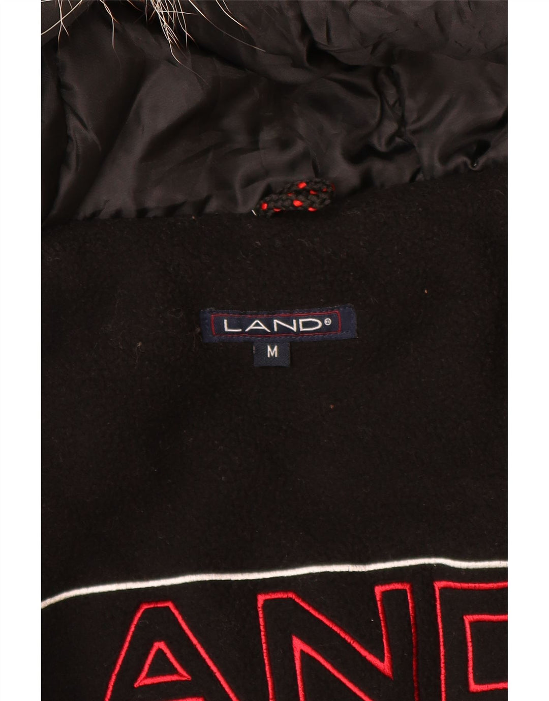 Vintage Mens Hooded Parka Jacket UK 38 Medium Black Nylon