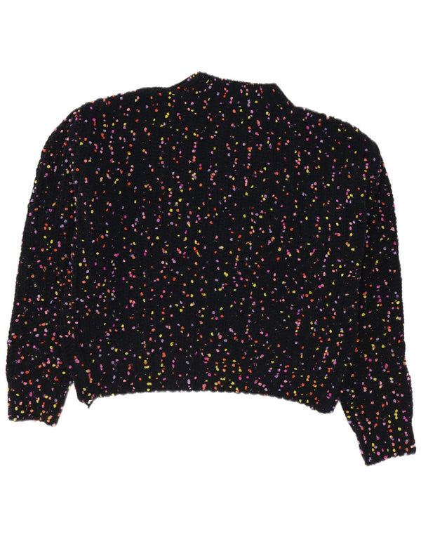 Marks & Spencer Girls Crew Neck Jumper πουλόβερ 12-13 Years Black Flecked