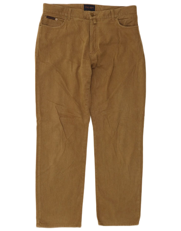 Gant férfi egyenes alkalmi nadrág W40 L34 khaki pamut