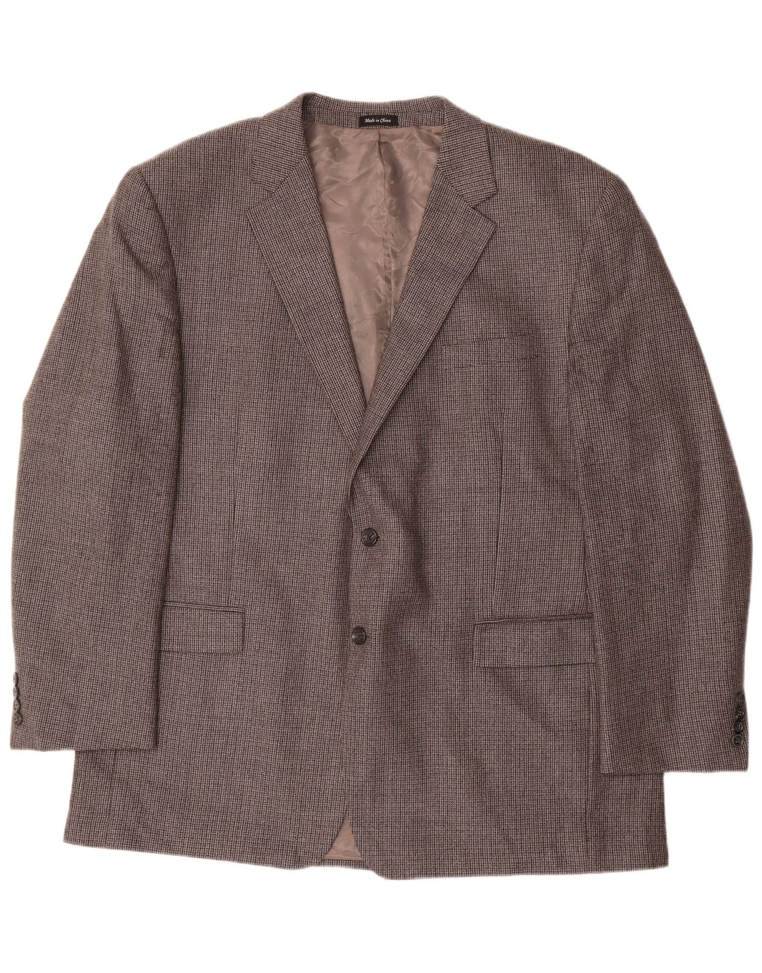 Chaps Mens 2 Button Blazer Jacket UK 48 3XL Grey Wool