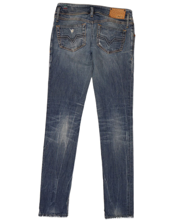 Diesel Damskie Matic Skinny Jeans W27 L34 Niebieskie bawełniane