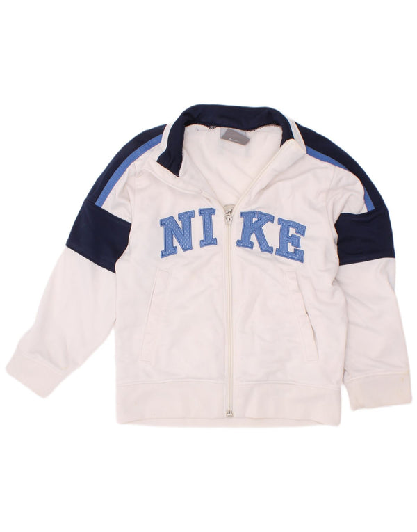 Nike Veste de survêtement graphique pour garçon 4-5 ans Petit Blanc Colorblock