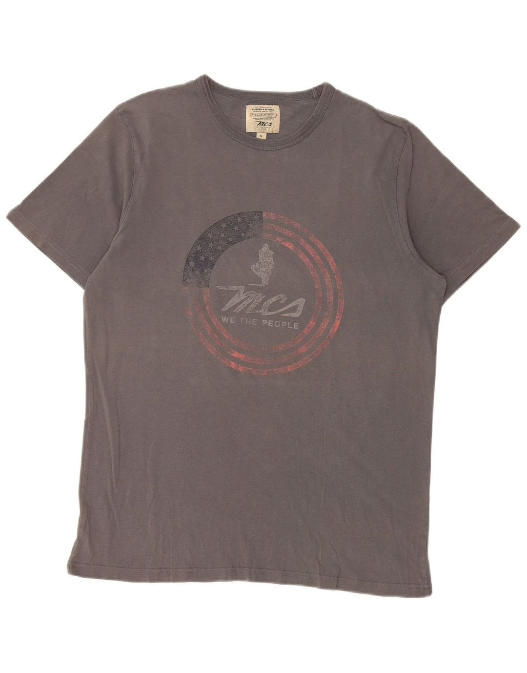 Marlboro Classics Herre Grafisk T-Shirt Top Medium Grå