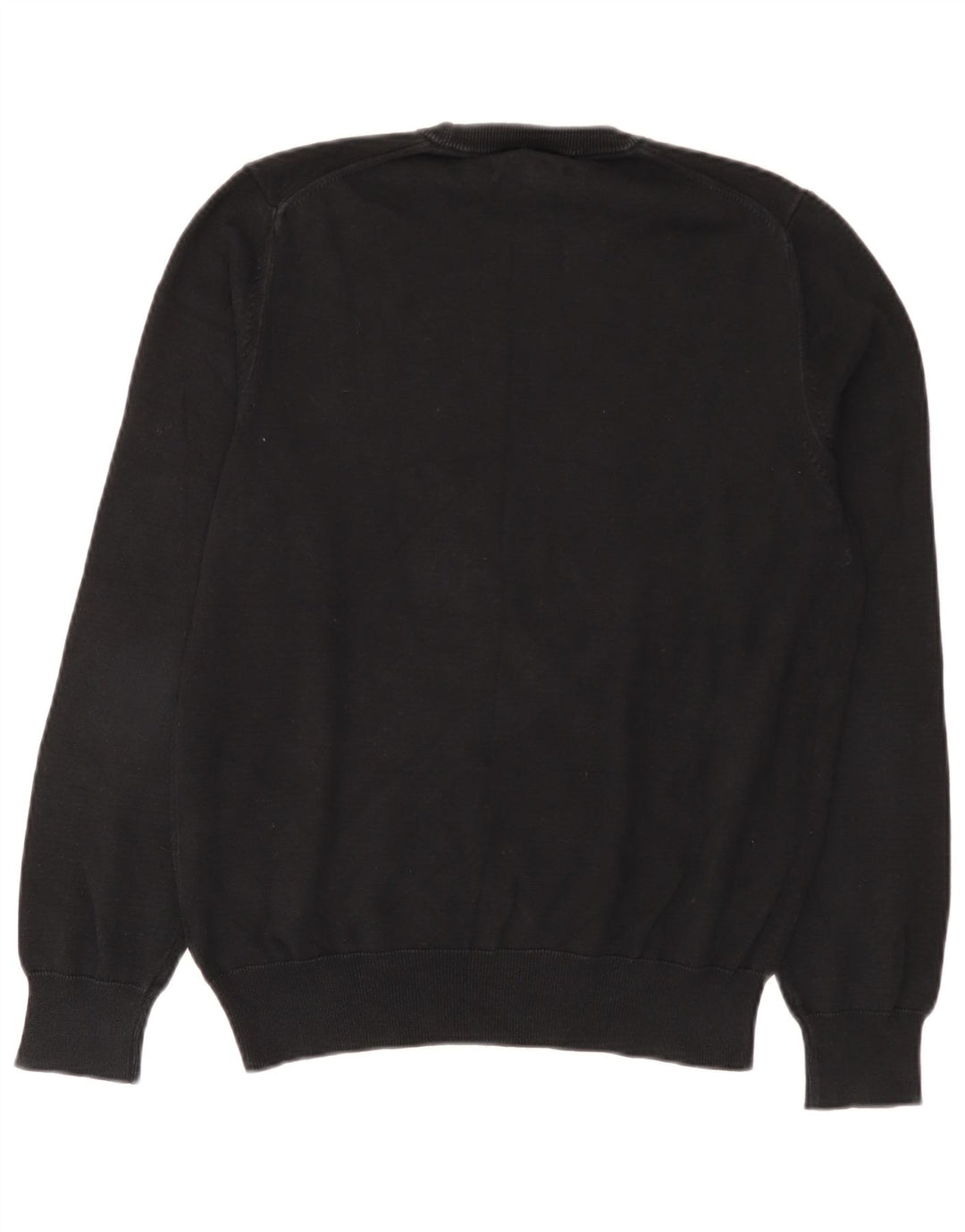 Marks & Spencer Damen-Pullover mit Rundhalsausschnitt, mittelschwarze Baumwolle