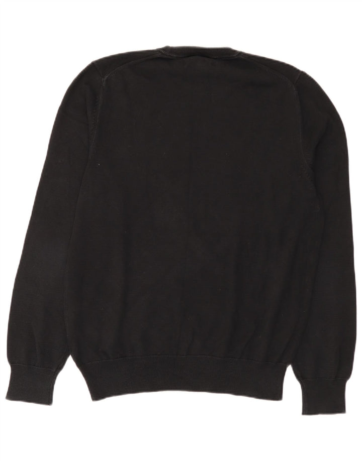 Marks & Spencer Damen-Pullover mit Rundhalsausschnitt, mittelschwarze Baumwolle