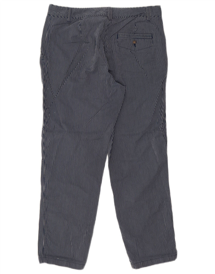 Marks & Spencer Dame Cropped Trousers UK 12 Medium W30 L26 Navy Blue