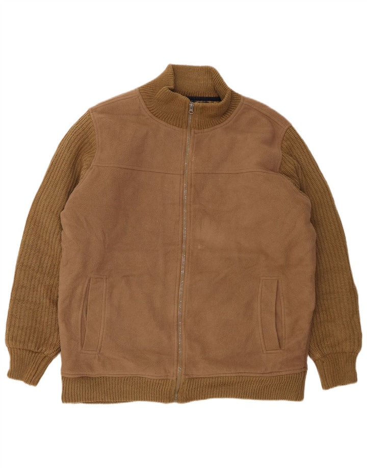 James Pringle Herre Loose Fit Bomber Jacket UK 36 Small Brown Polyester