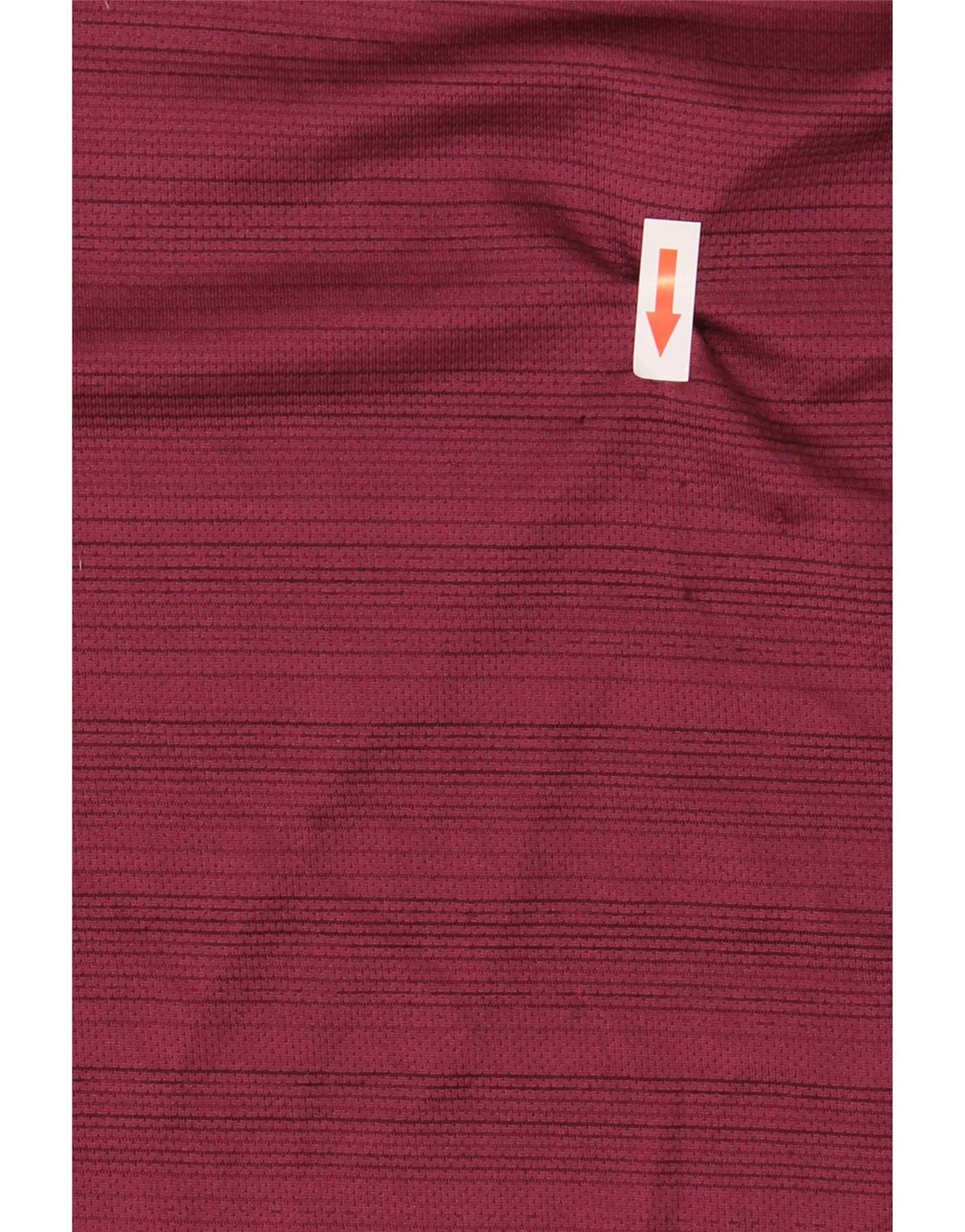Nike Mens Dri Fit T-Shirt Top Large Burgundy Striped Polyester