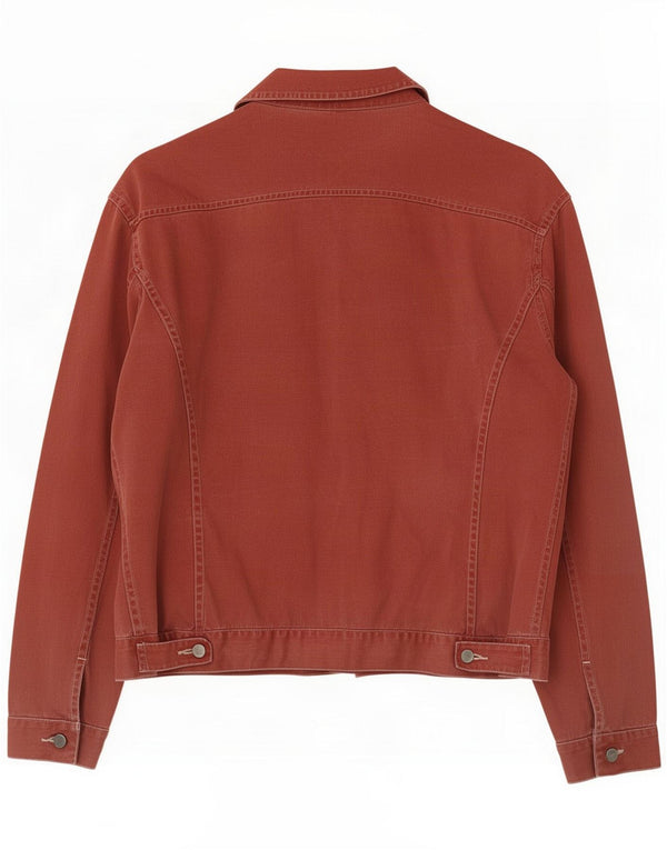 Jaqueta jeans feminina Cruiser UK 14 grande algodão vermelho