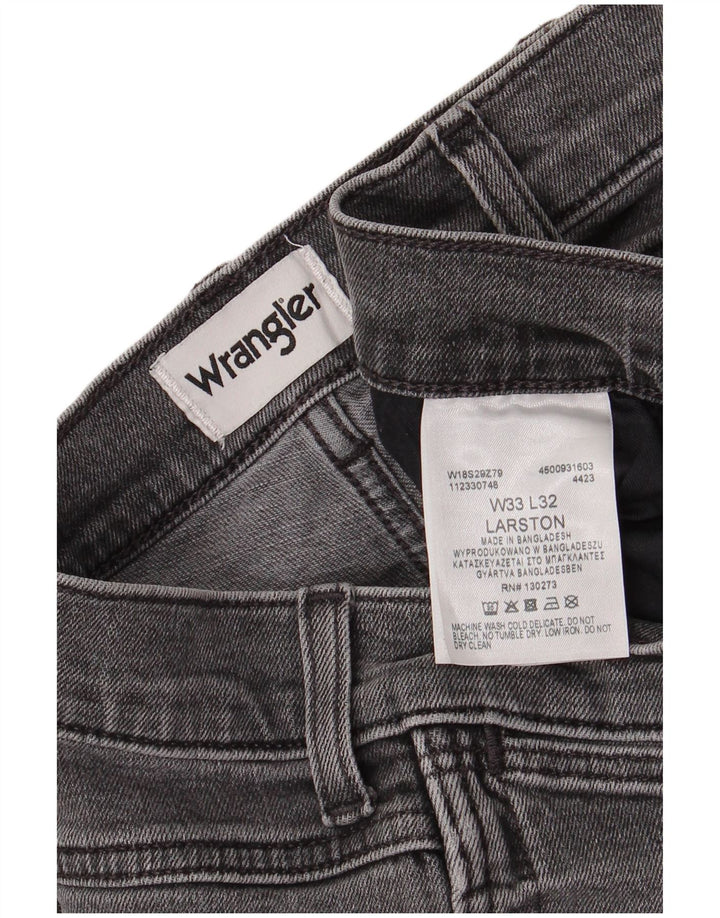 WRANGLER Mens Larston Slim Jeans W33 L27 Grey Cotton