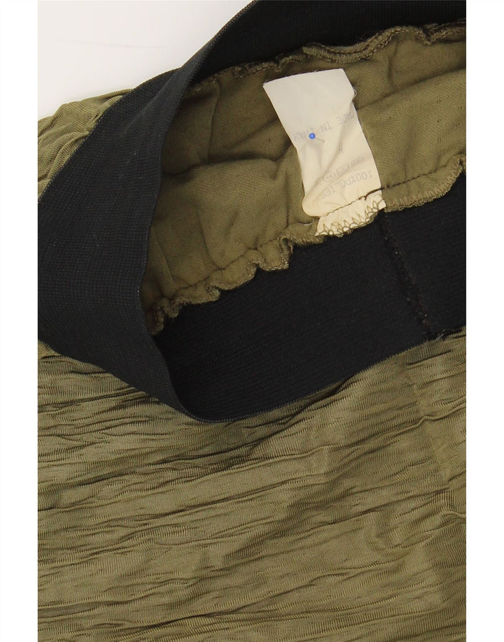 VINTAGE Womens High Waist Pencil Skirt Medium W30 Khaki Polyester Vintage Vintage and Second-Hand Vintage from Messina Hembry 