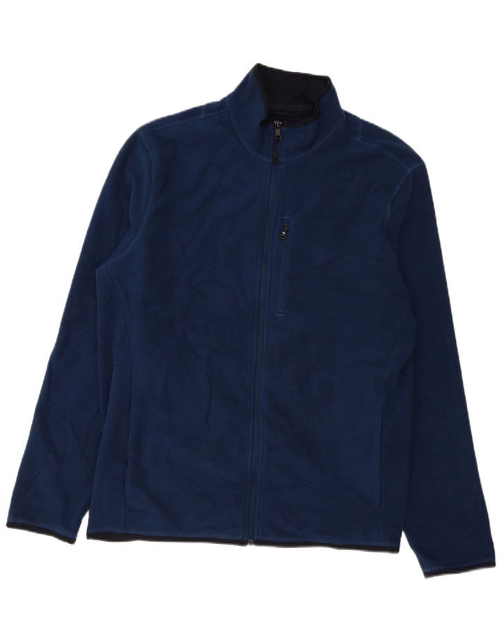 Marks & Spencer Mens Fleece Jacket UK 42 XL Navy Blue Polyester