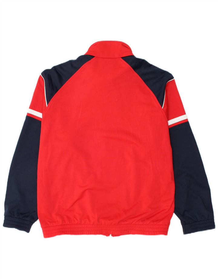 LOTTO Træningsdragt til mænd, topjakke UK 38/40 Medium Rød Colourblock Polyester