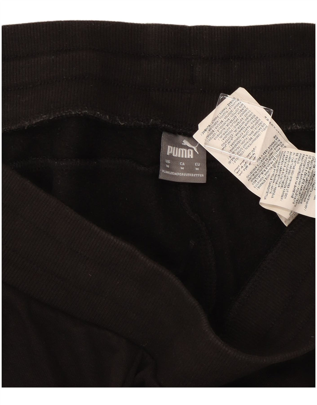 Puma Mens Tracksuit Trousers Joggers Medium  Black Cotton