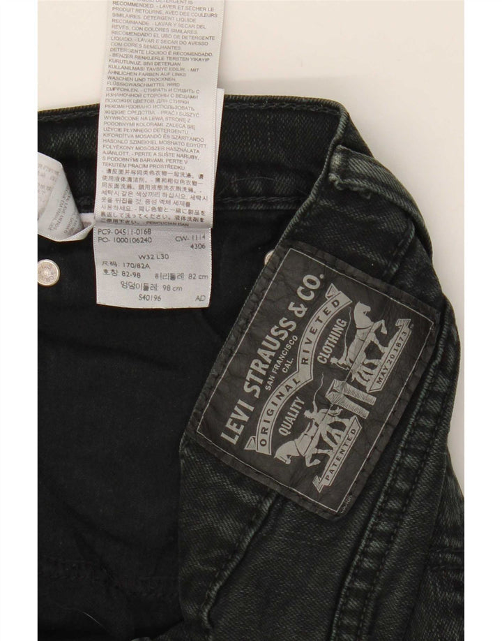 Levi's Womens Straight Jeans W32 L30 Black Cotton