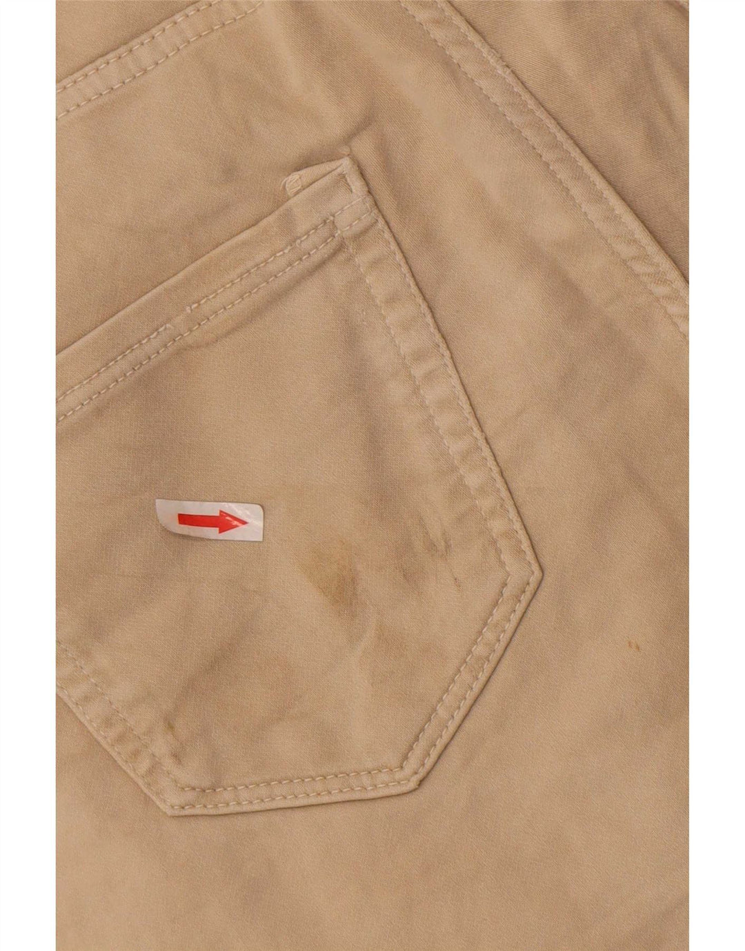 Zara Mens Cargo Sport Shorts Medium Beige Cotton