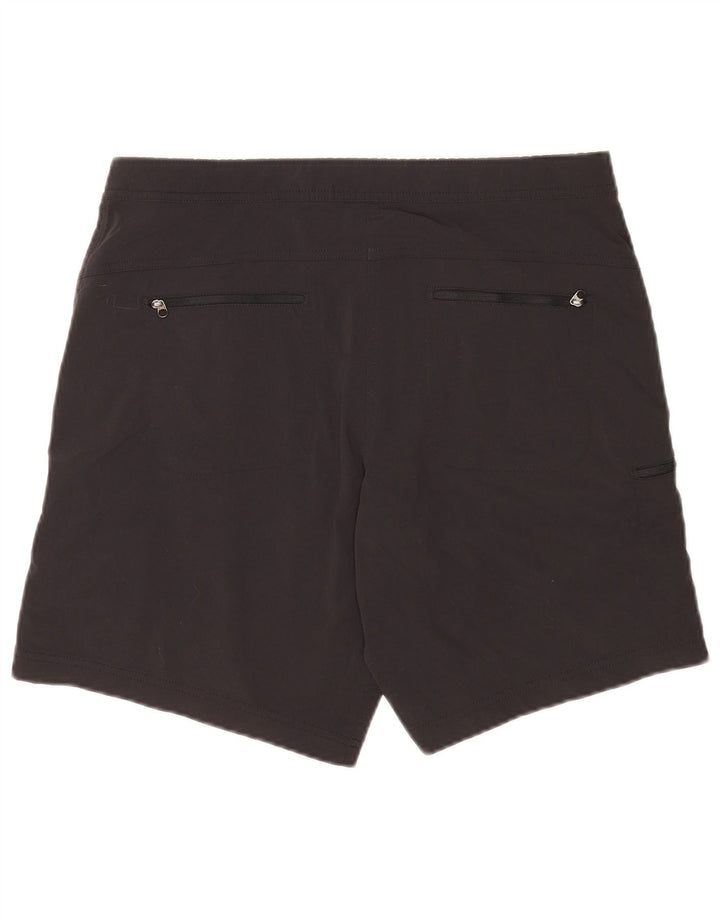 L.L.Bean Womens Cargo Shorts US 12 Large W34  Black Nylon