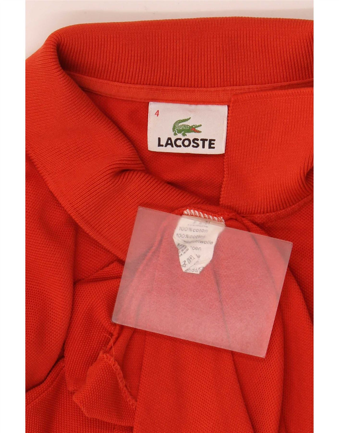 Ανδρικό πουκάμισο Polo Lacoste, Μέγεθος 4, Βαμβακερό μεσαίο πορτοκαλί