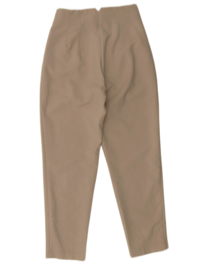 Zara koniske jakkesætbukser til kvinder Small W26 L27 Beige Polyester