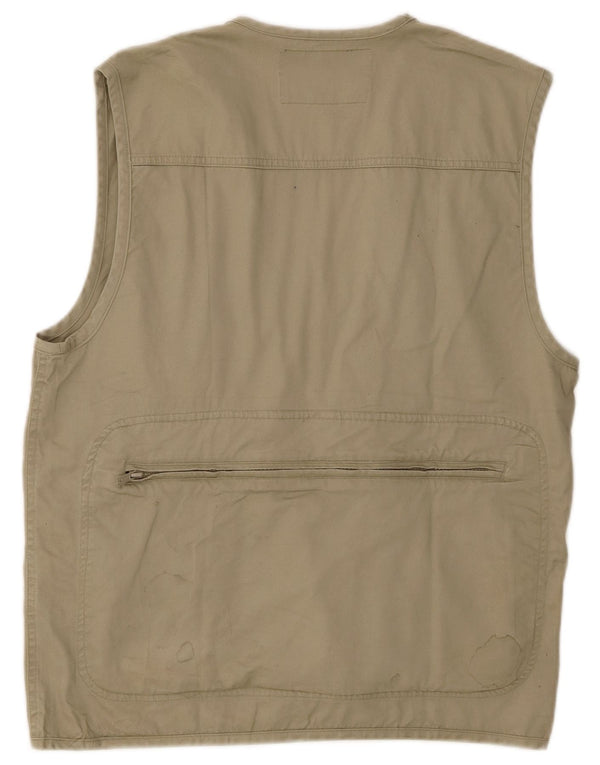 Univers Mens Utility Gilet IT 46 Mali kaki pamuk