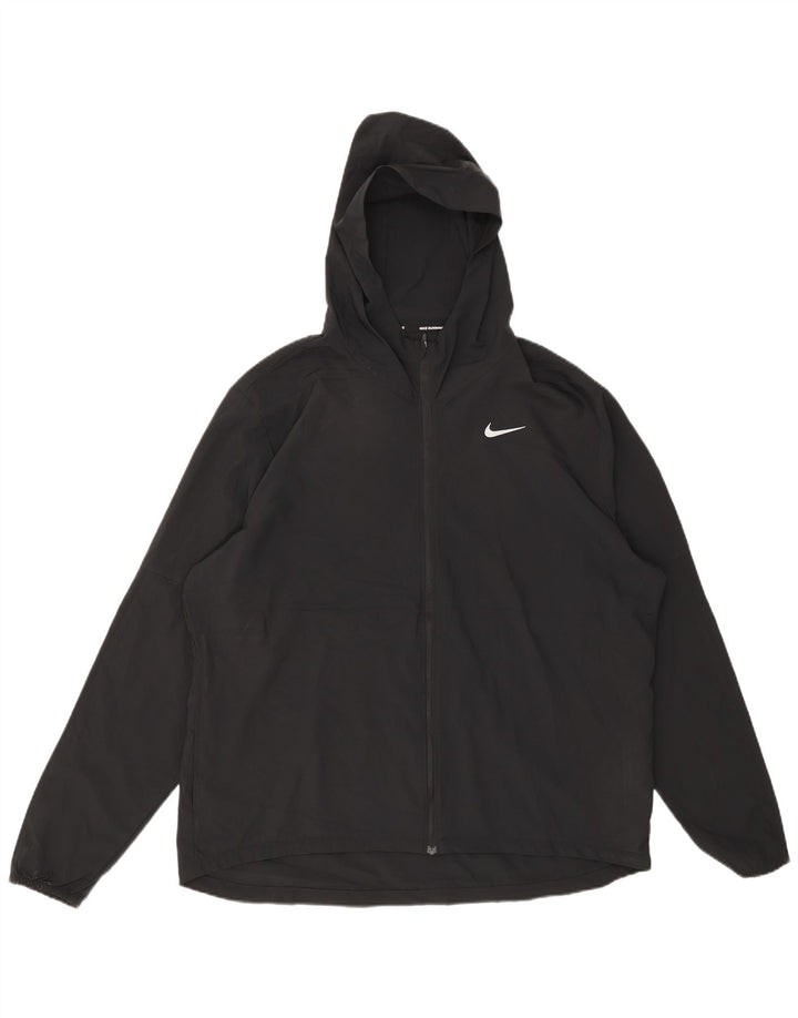 Nike muška kišna jakna s kapuljačom UK 42 XL crni poliester