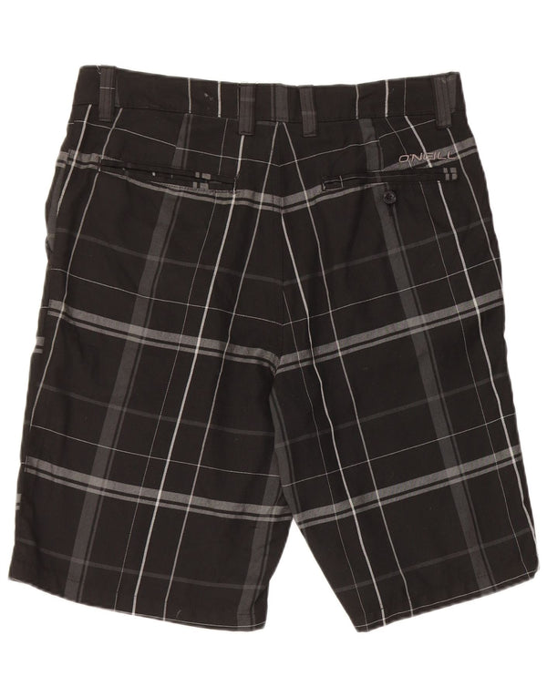 O'Neill Womens Chino Shorts W32 Medium Black Check Polyester