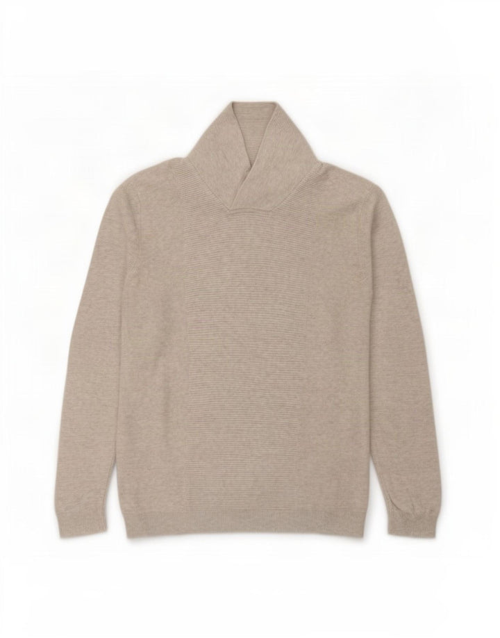 Ανδρικό πουλόβερ Jules Shawl Neck Jumper Μεγάλο γκρι βαμβακερό