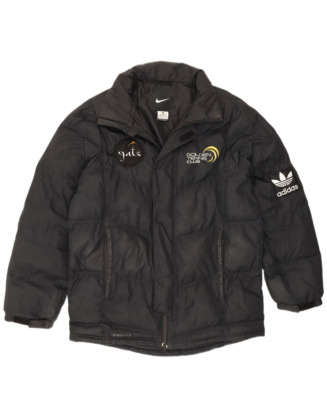 Nike Mens Graphic bélelt kabát UK 38 közepes fekete poliészter