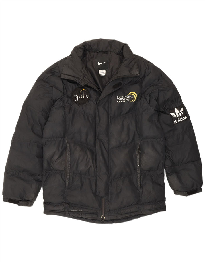 Nike Mens Graphic bélelt kabát UK 38 közepes fekete poliészter
