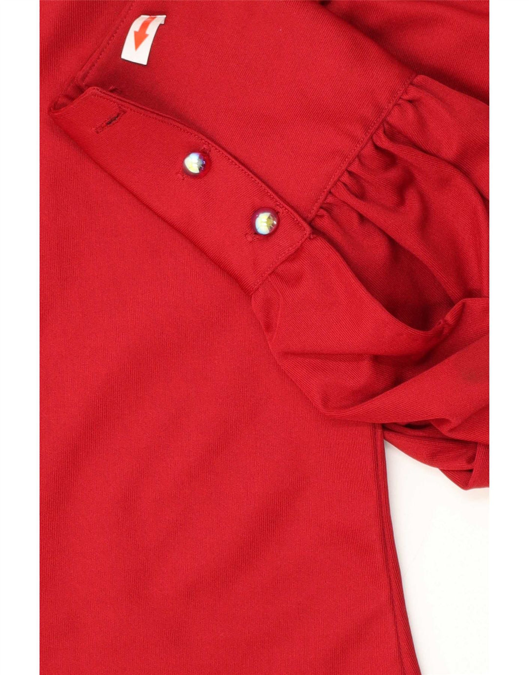 Vintage Womens Shirt Blouse IT 48 XL Red Floral Polyester