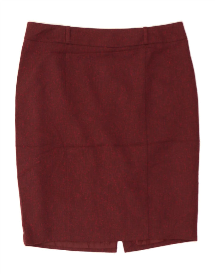 MOSSIMO Womens Stretch Pencil Skirt US 14 XL W34 Burgundy Flecked Vintage Mossimo and Second-Hand Mossimo from Messina Hembry 