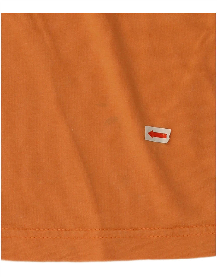 Izod Herren T-Shirt Top Large Orange Baumwolle