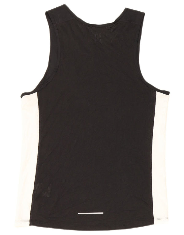 Canotta grafica Nike Dri Fit da uomo, poliestere color block medio nero