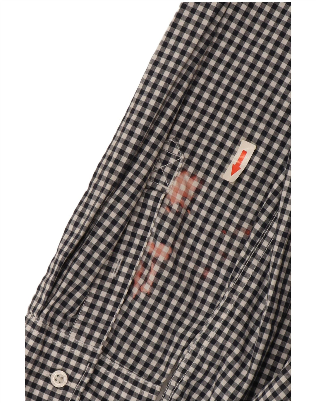 Timberland Mens Regular Fit Shirt Large Navy Blue Gingham Cotton