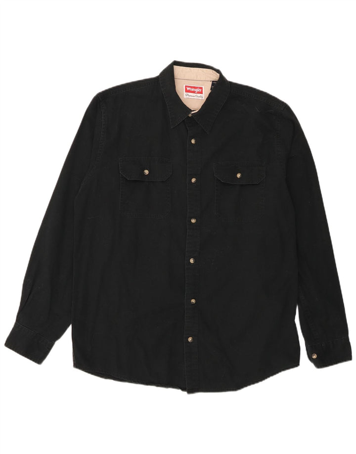 Camisa Wrangler Hombre Algodón Mediano Negro