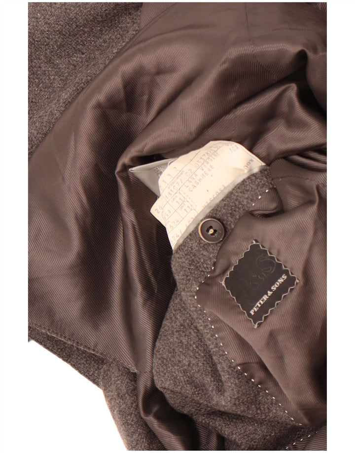 Peter & Sons Herren-Blazer mit 3 Knöpfen, IT 50, große graue Wolle