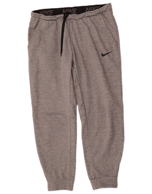Nike Herre Therma-Fit træningsdragt Bukser Joggers Large Grå Polyester