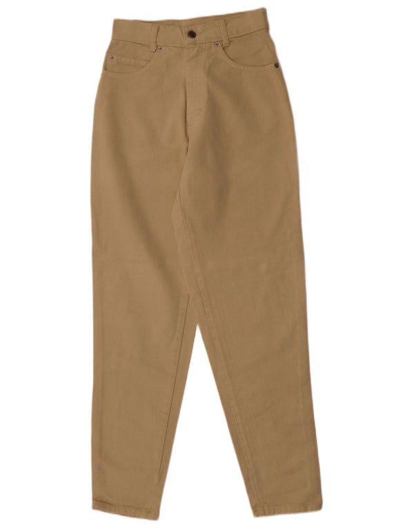 Vintage dame jeans med høj talje IT 36 XS W24 L30 beige bomuld