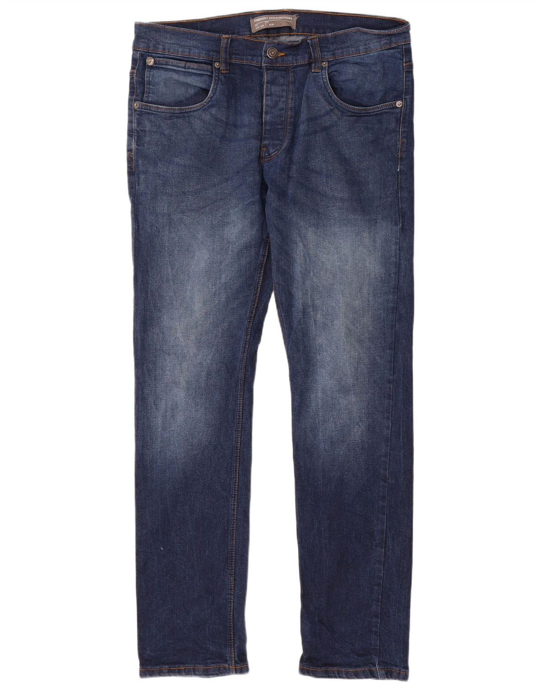 FRENCH CONNECTION Jeans slim da uomo W36 L32 cotone blu