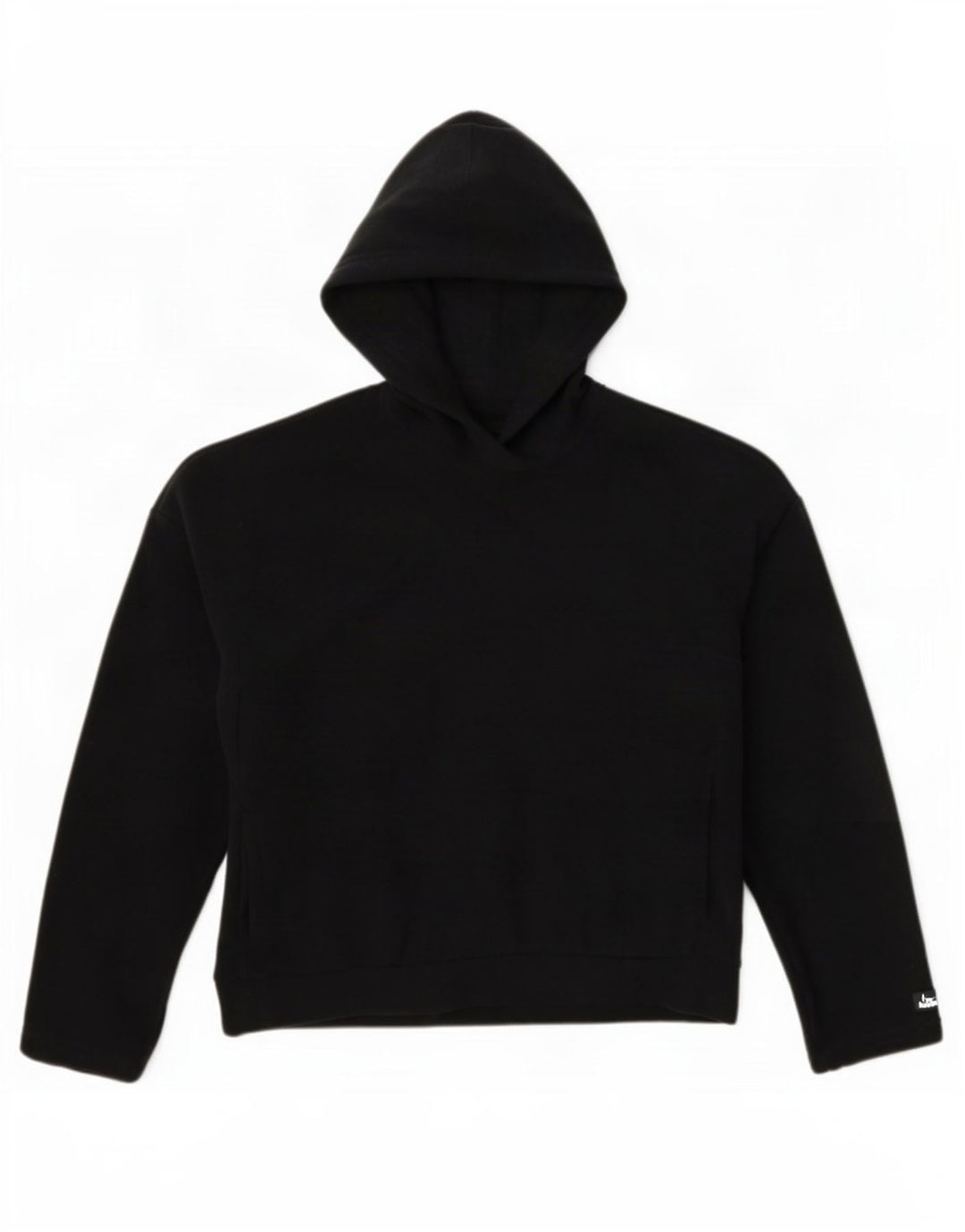 Maglione in pile oversize con cappuccio Nike da donna UK 10 piccolo poliestere nero