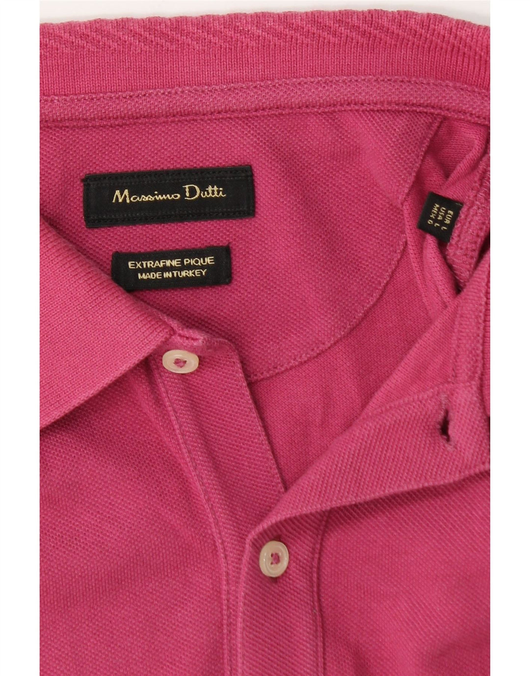 Massimo Dutti Herren Poloshirt Large Pink