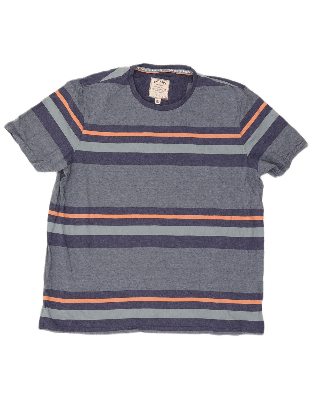 Fat Face Herren T-Shirt Top 2XL Blau gestreift