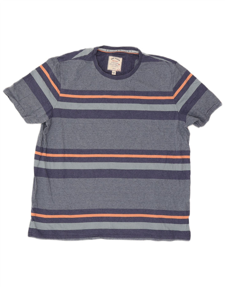 Fat Face Herren T-Shirt Top 2XL Blau gestreift
