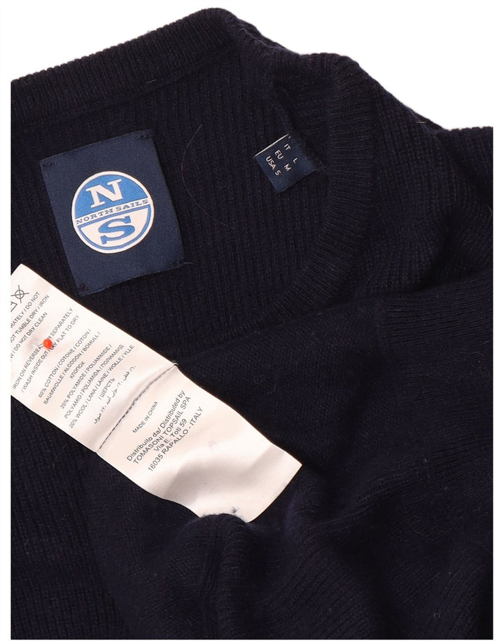 North Sails Mens Crew Neck Jumper Sweater Medium Navy Blue Cotton