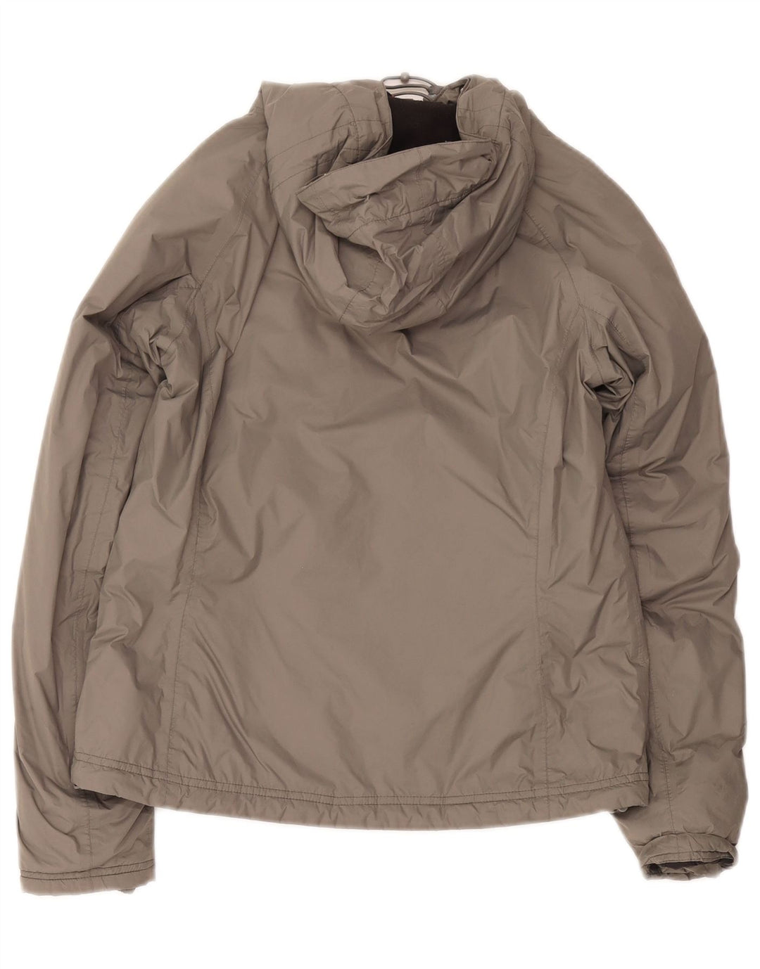 K-Way Womens Hooded Windbreaker Jacket US 8 Medium Grey