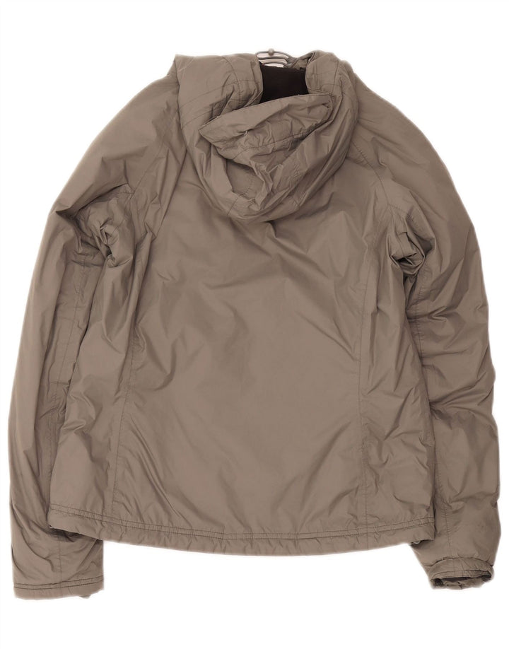 K-Way Womens Hooded Windbreaker Jacket US 8 Medium Grey